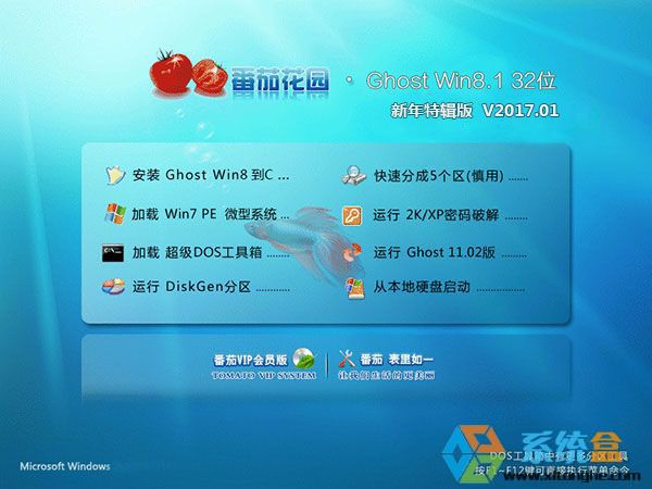 番茄花园 GHOST WIN8.1_x86新年特辑版 2017年1月  ISO镜像高速下载